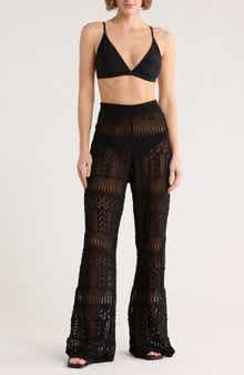Elan Crochet Wide Leg Cover-Up Pants