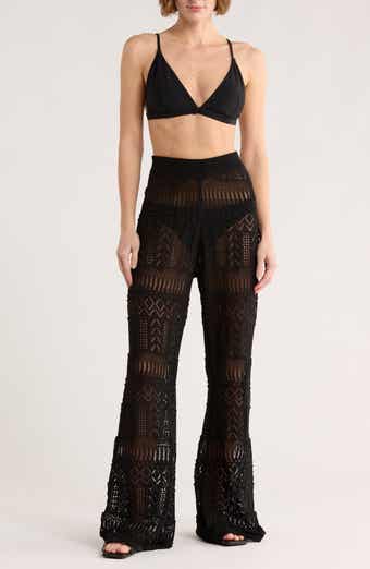Elan Crochet Wide Leg Cover-Up Pants