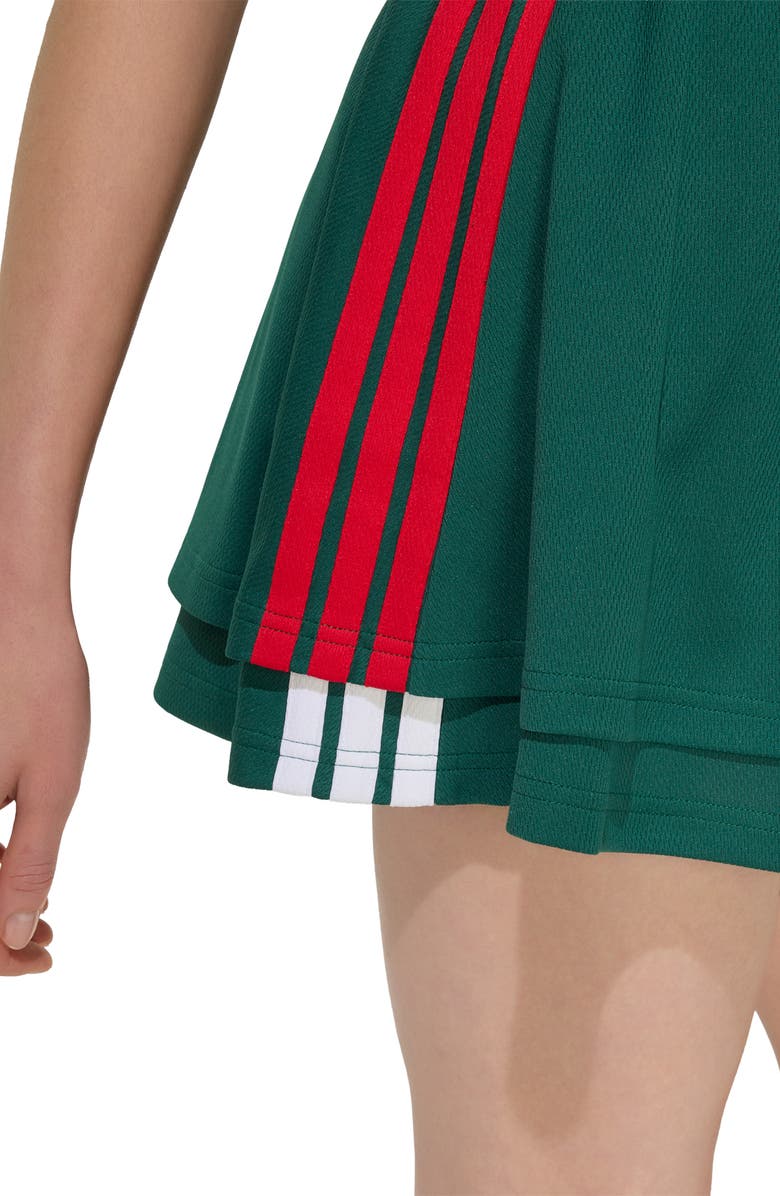 adidas Originals House of Tiro Skirt, Alternate, color, Dark Green/ Scarlet/ White