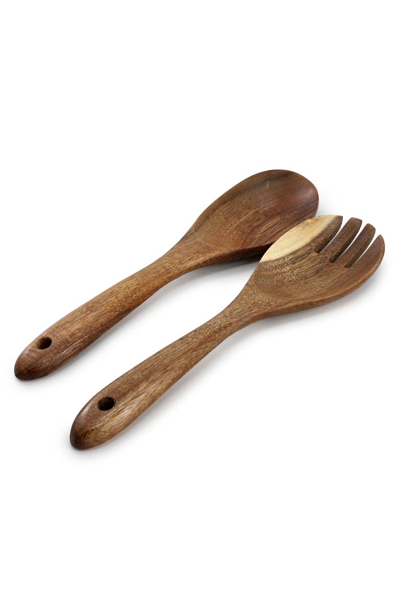 6 Piece Acacia Wood Kitchen Utensil Set, Alternate, color, Acacia