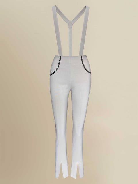 Ginny Slim-Fit Flared Removable Suspender Trousers