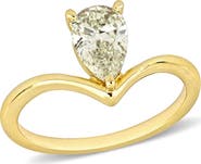 Julianna B. Diamond Pear-cut Solitaire Ring 14k