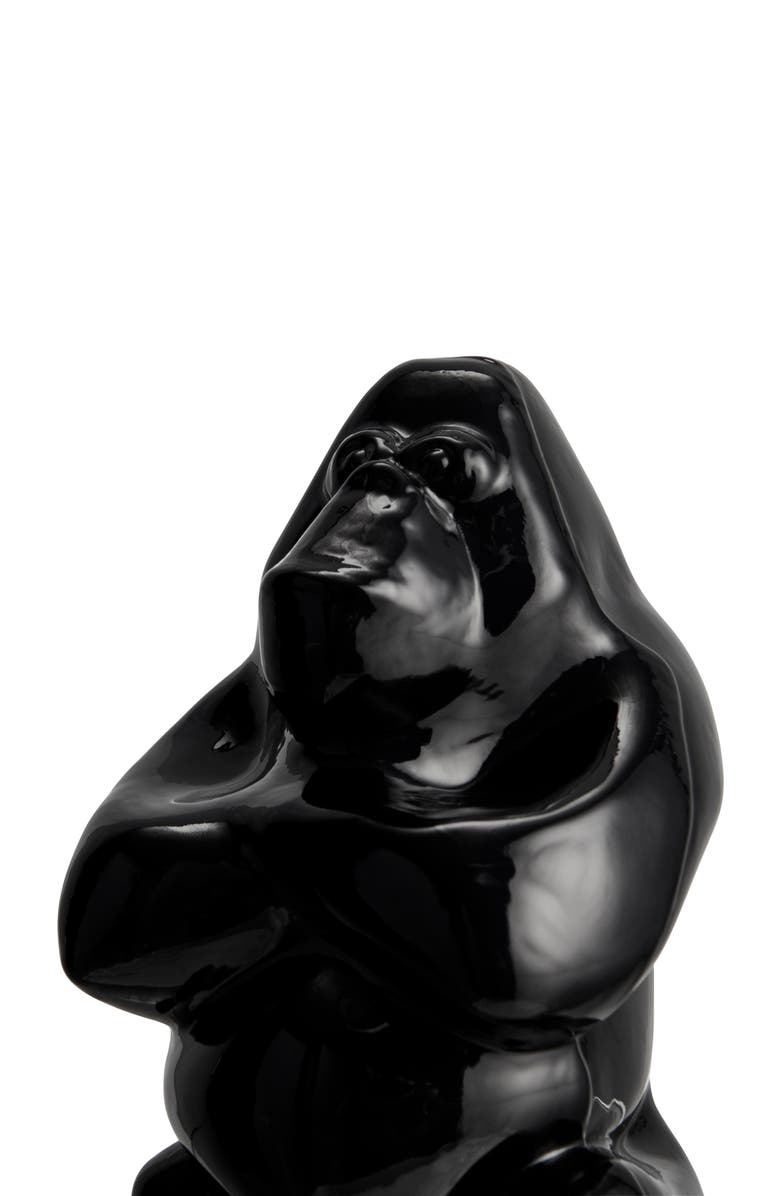 Kosta Boda Gabba Gabba Hey Small Gorilla Statue, Alternate, color, Black