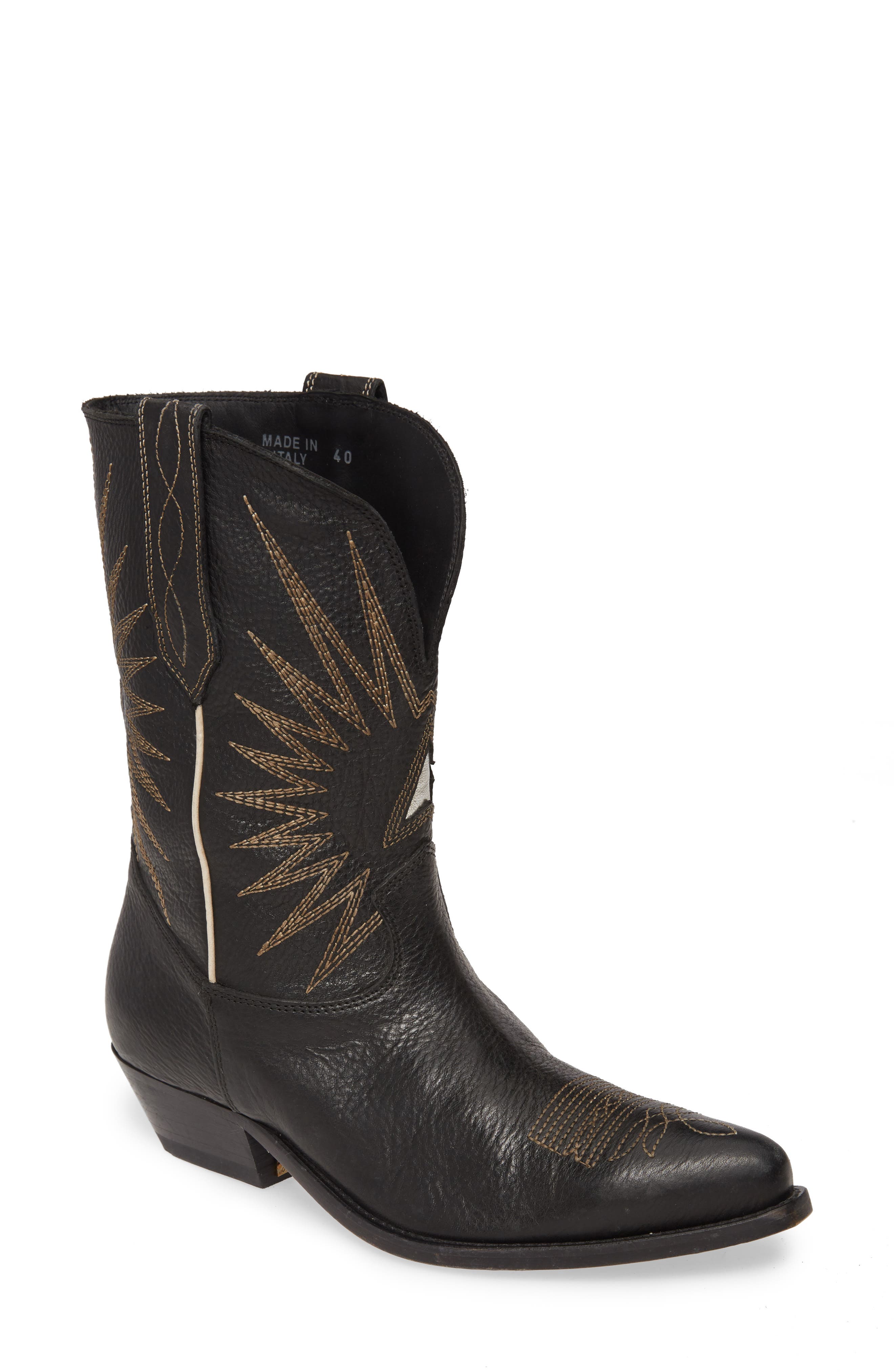 Golden Goose Wish Star Cowboy Boot, Main, color, 