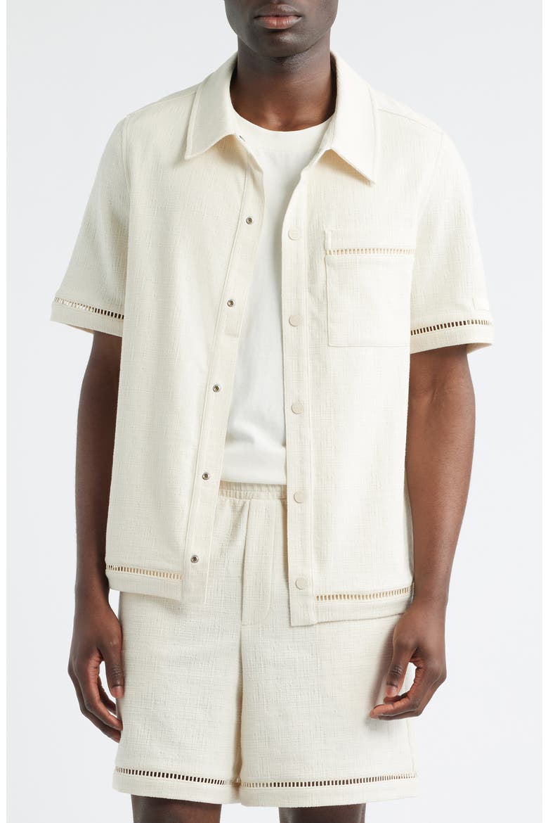 Devyn Short Sleeve Shirt, Main, color, CREAM