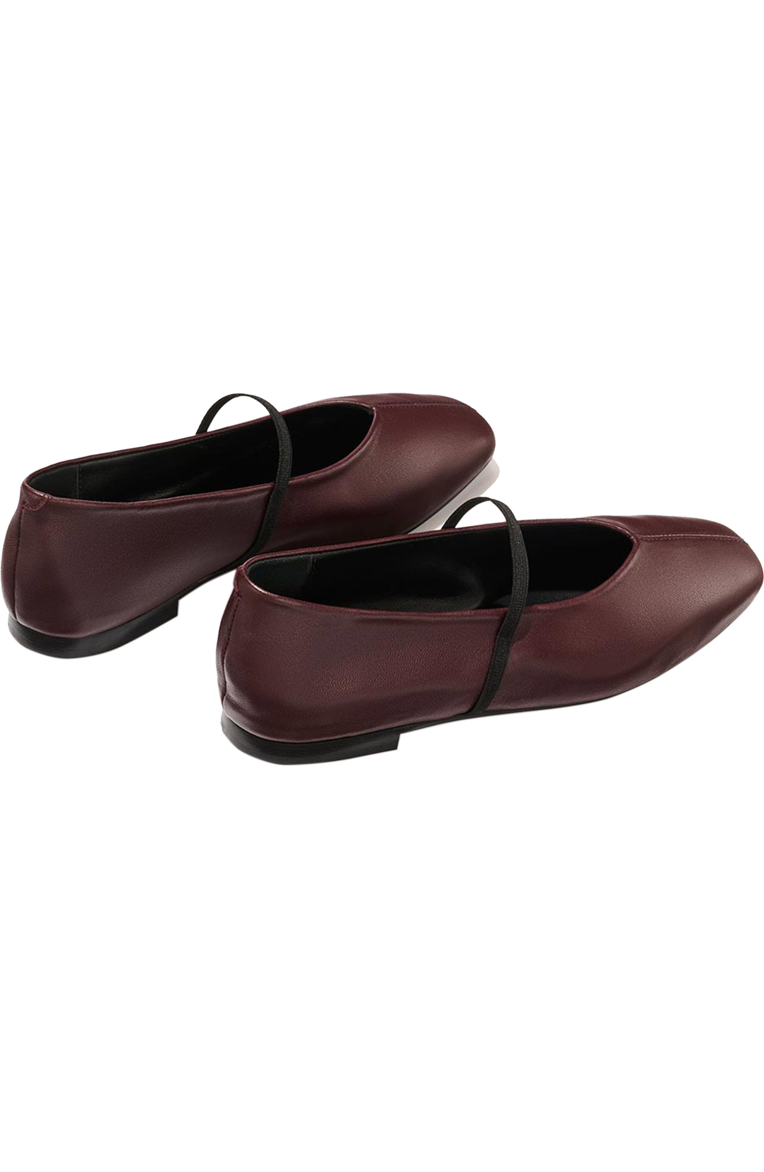 The Phoebe Flats, Alternate, color, Burgundy Nappa