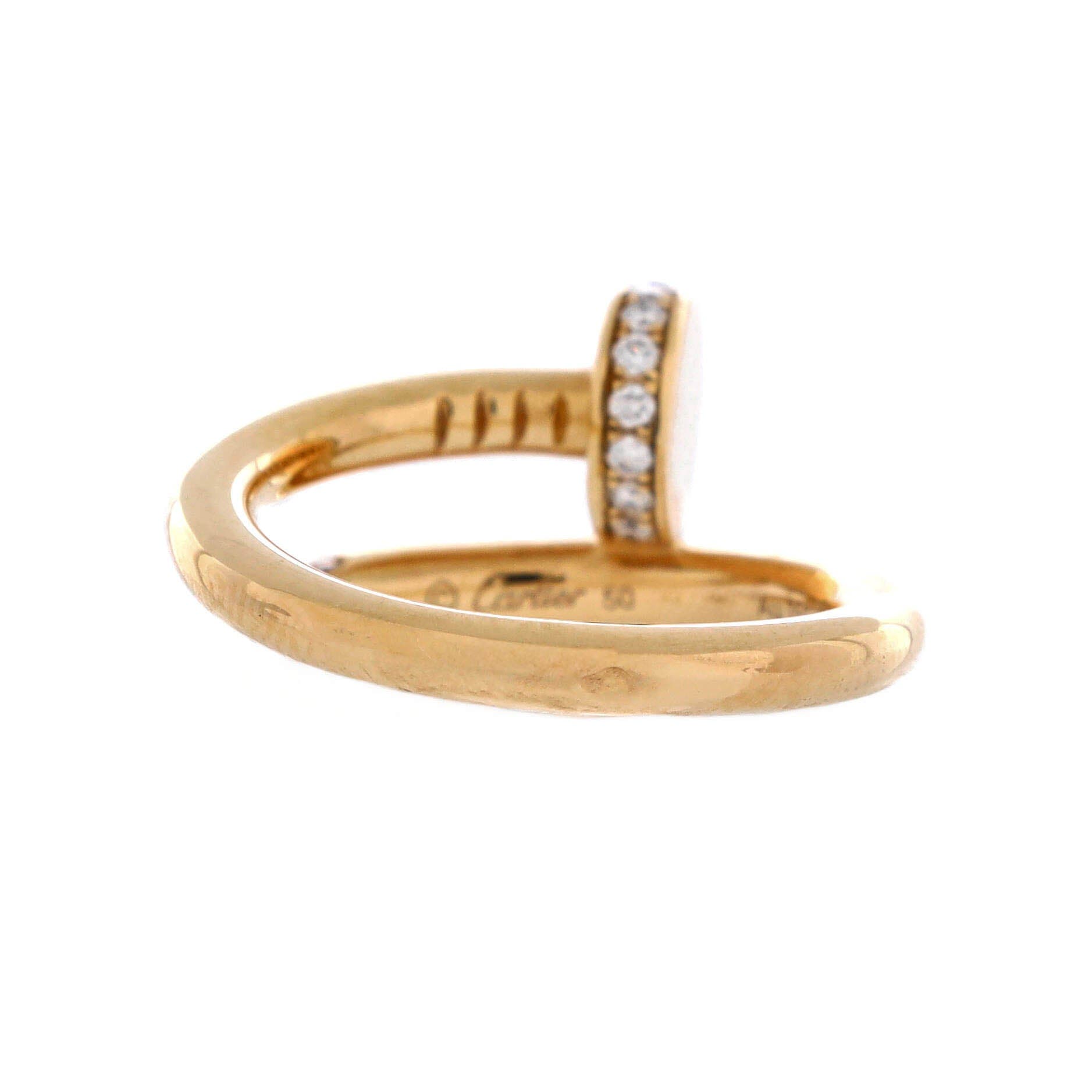 Juste un Clou Ring 18K Yellow Gold and Diamonds, Alternate, color, Metallic Gold