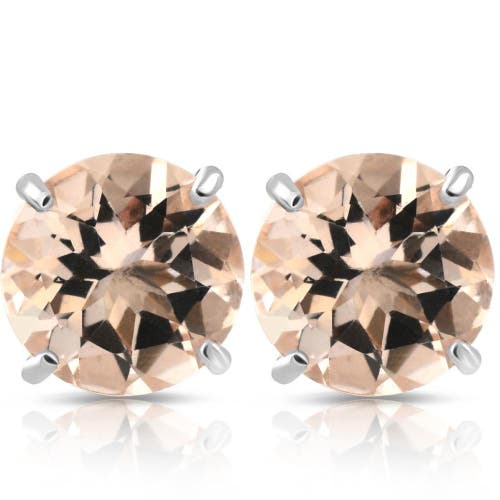 Bliss Diamond Morganite Studs Available In Gold
