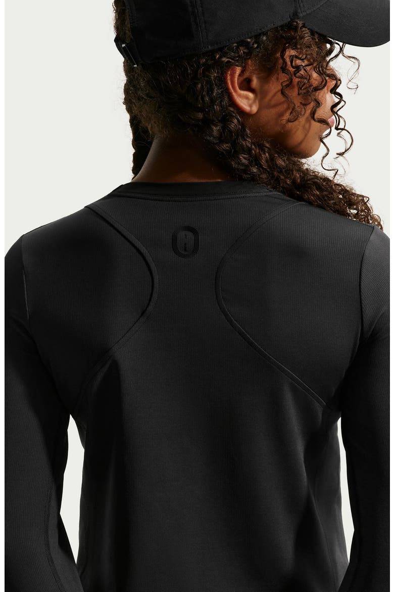 Kids' Mavn Dri-FIT Long Sleeve Top, Alternate, color, BLACK/BLACK/BLACK