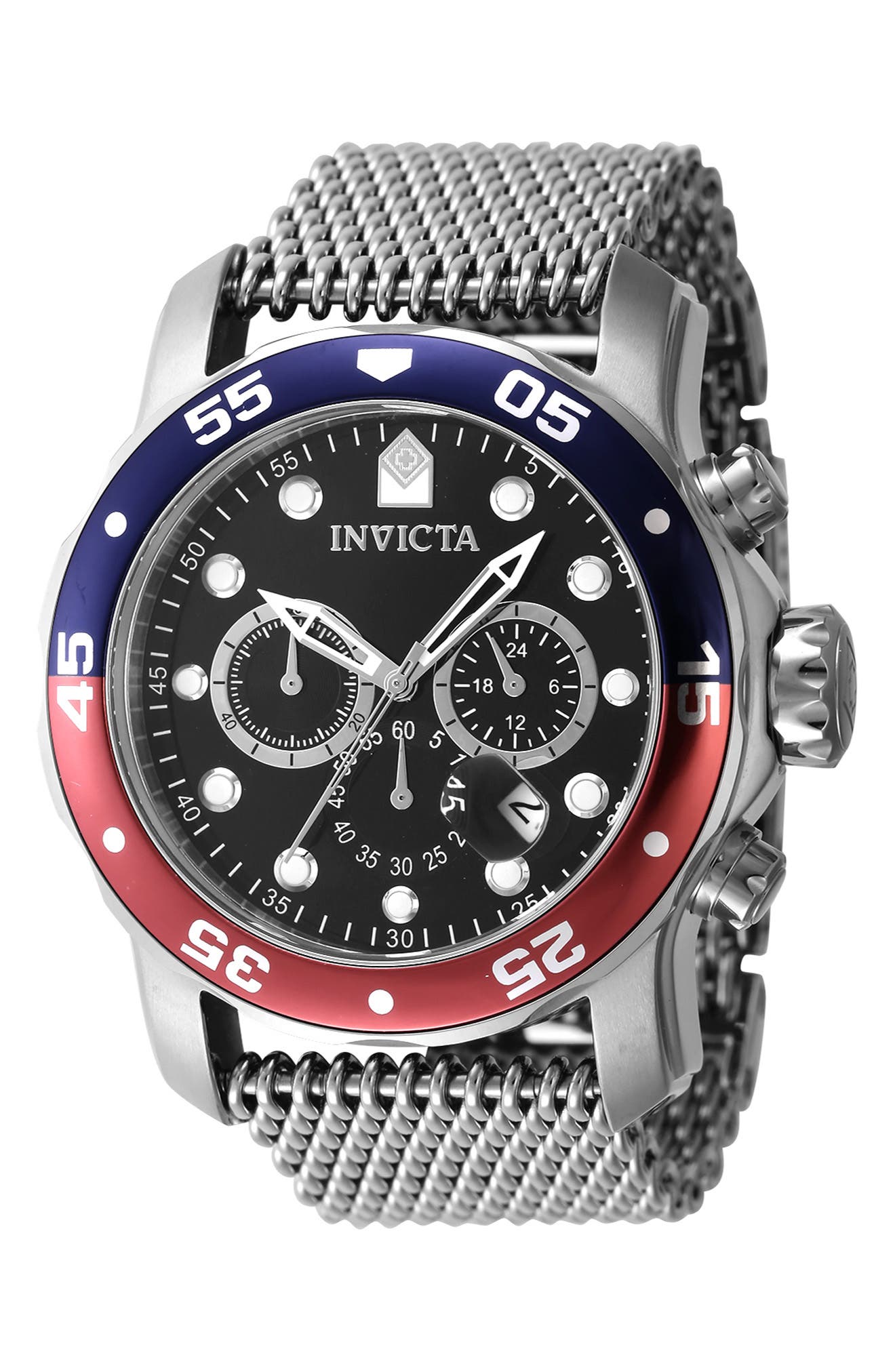Pro Diver Chronograph Mesh Strap Watch, 48mm