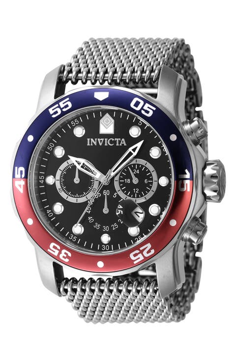 Pro Diver Chronograph Mesh Strap Watch, 48mm