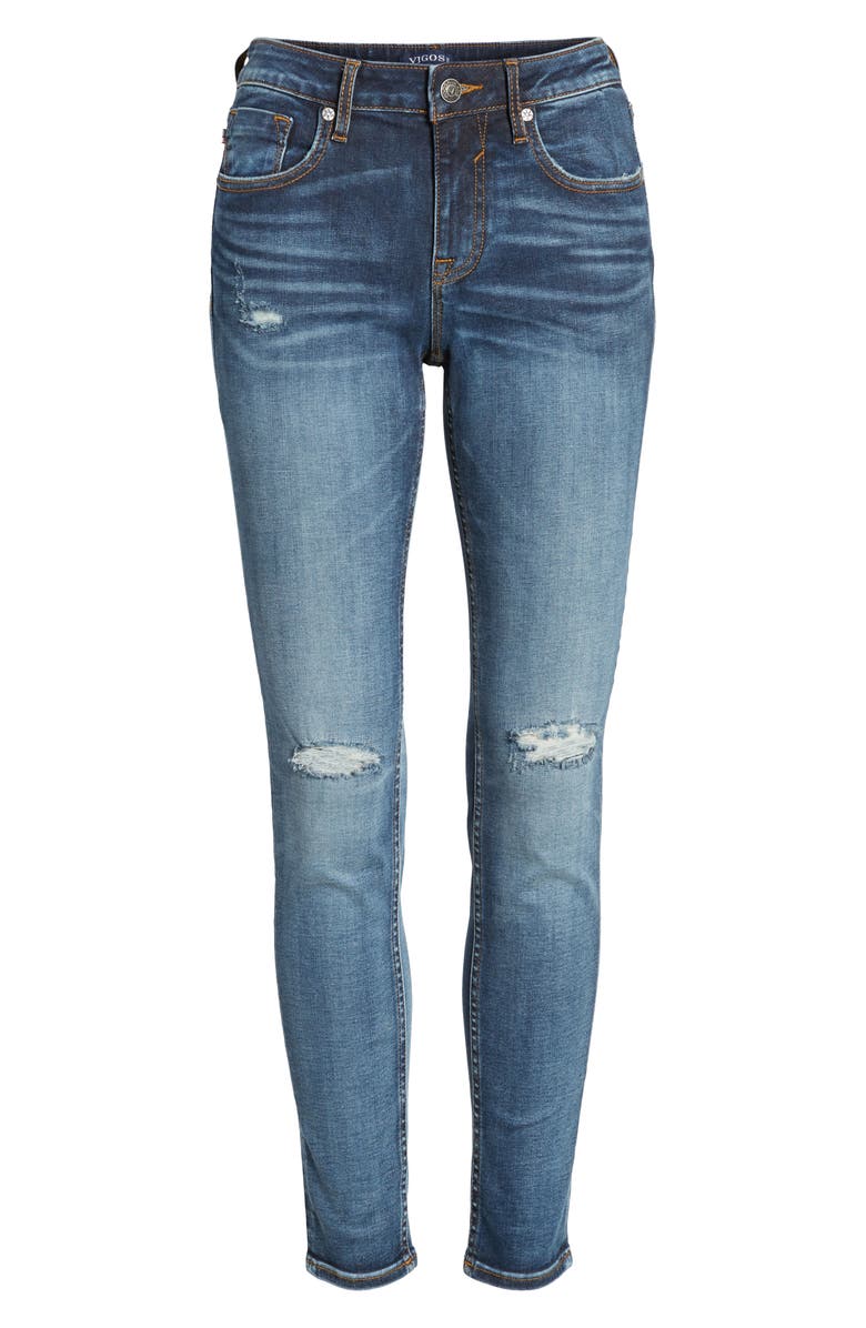 Vigoss Jagger Ripped Skinny Jeans, Alternate, color, 