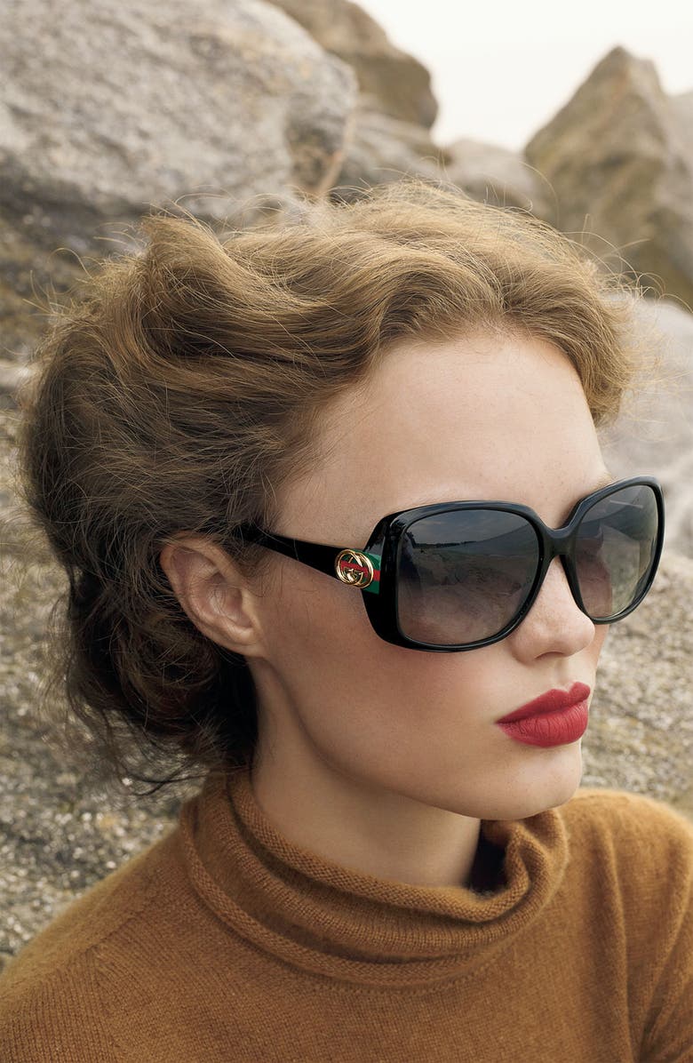 Gucci 59mm Oversized Square Sunglasses, Alternate, color,