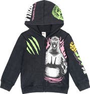 Godzilla Fleece Zip Up Hoodie