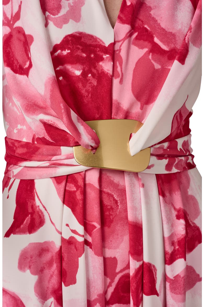 Floral Print Sleeveless Midi Dress, Alternate, color, AZALEA MULI