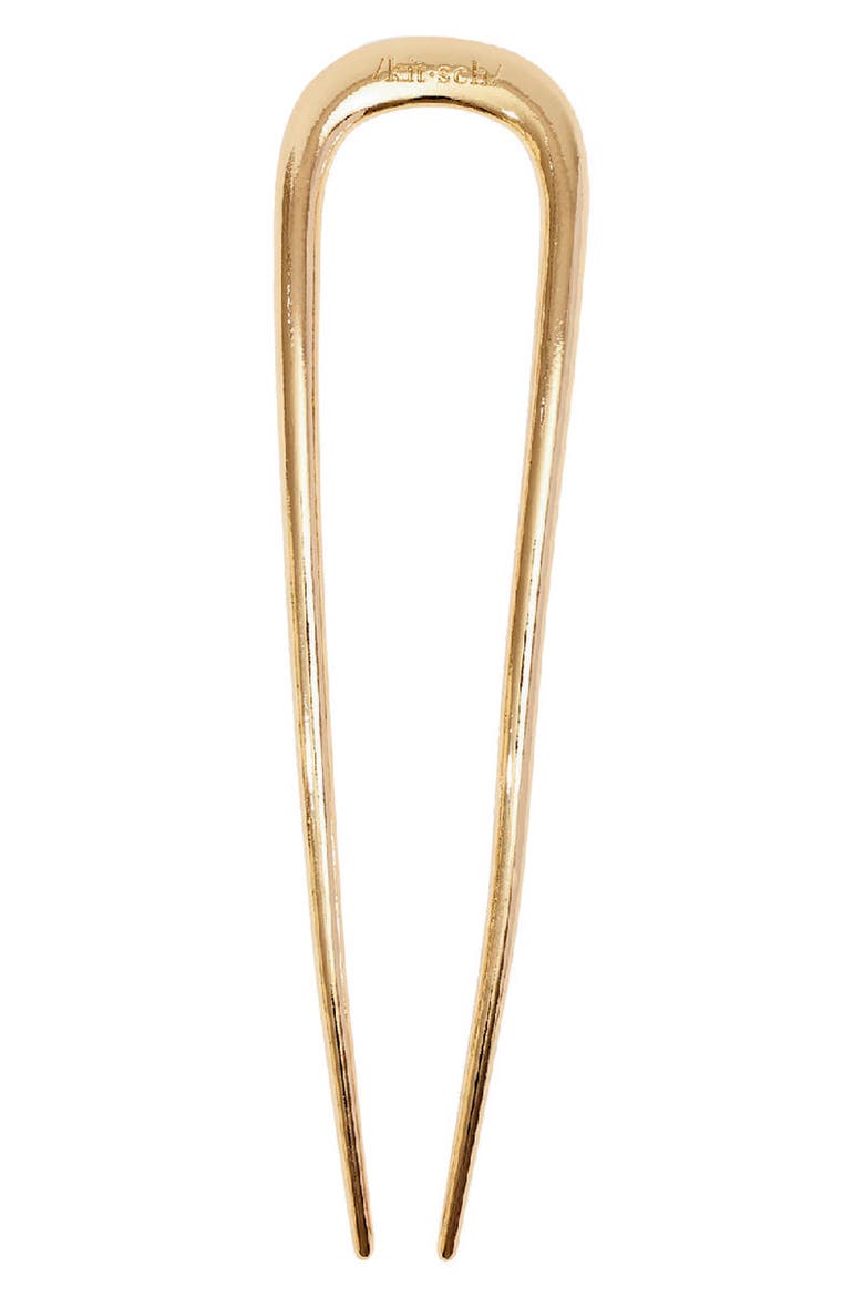 Metal French Hair Pin, Main, color, GOLD