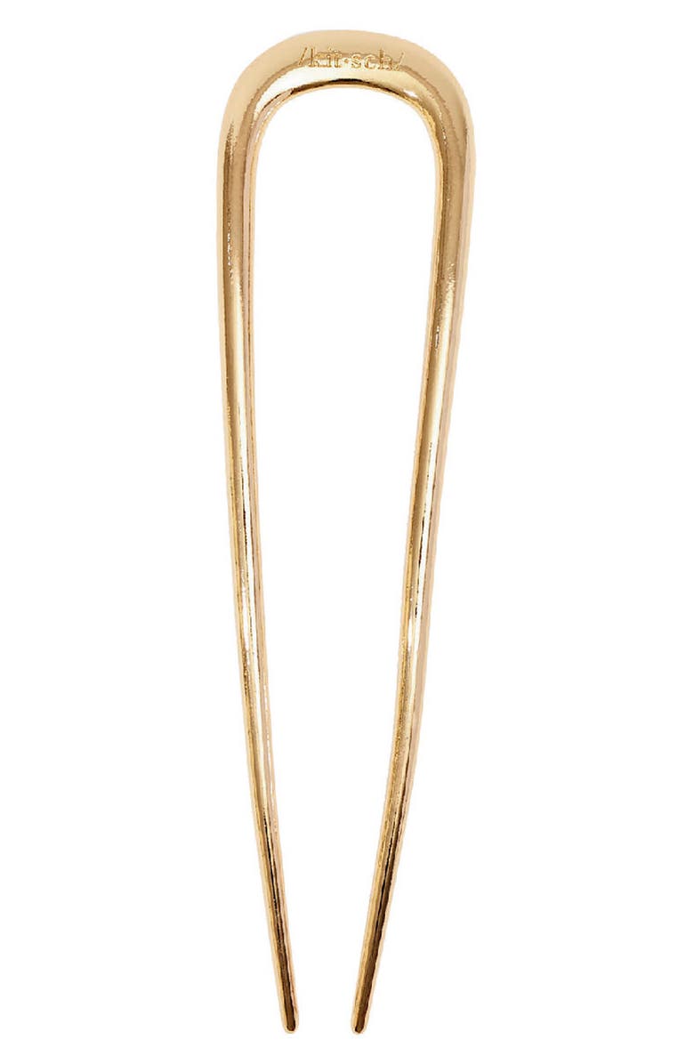 Kitsch Metal French Hair Pin, Main, color, Gold