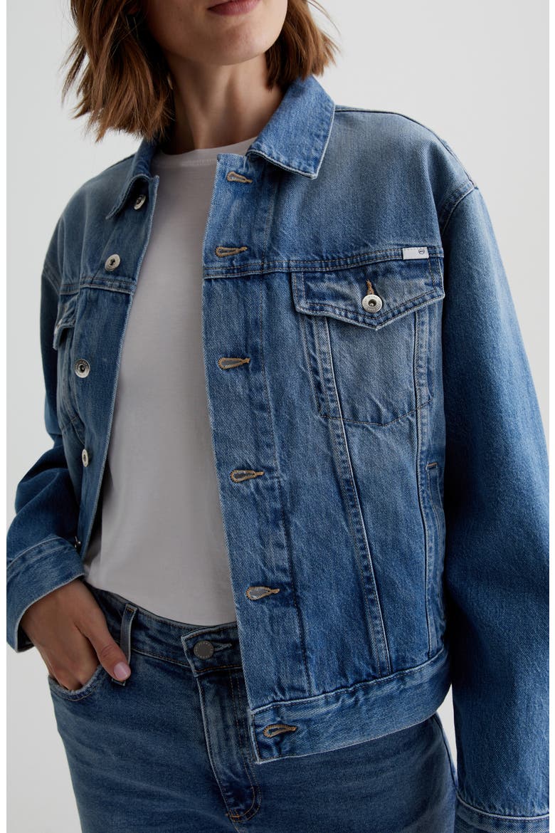 Ramie Denim Jacket, Alternate, color, STOCKHOLM