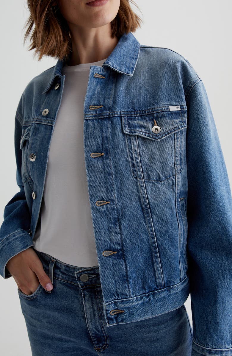AG Ramie Denim Jacket, Alternate, color,