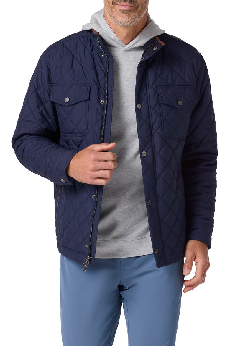 Brentwood Quilted Jacket, Main, color, NAVY