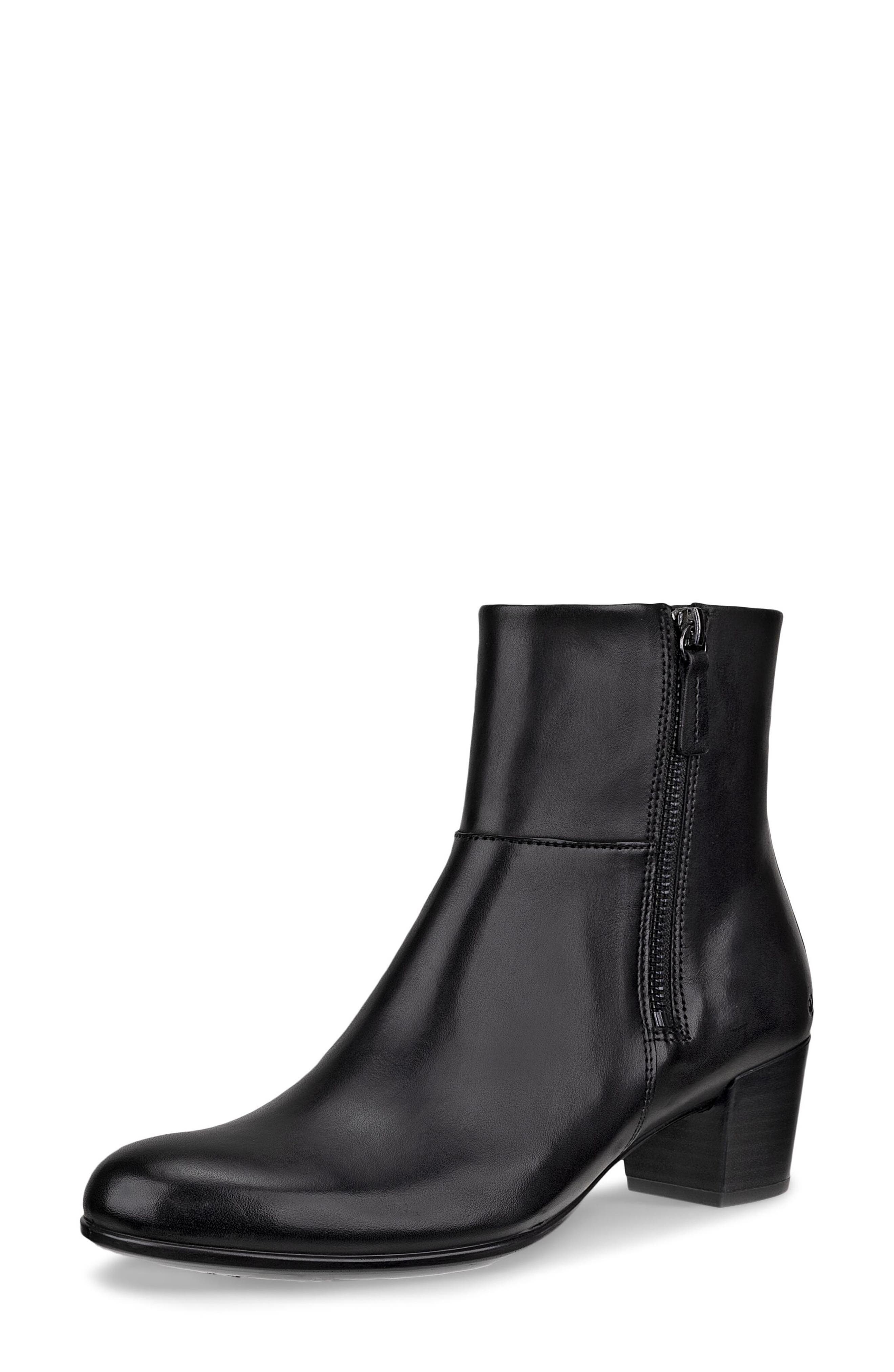 ECCO Shape Mid Zip Bootie, Alternate, color, Black