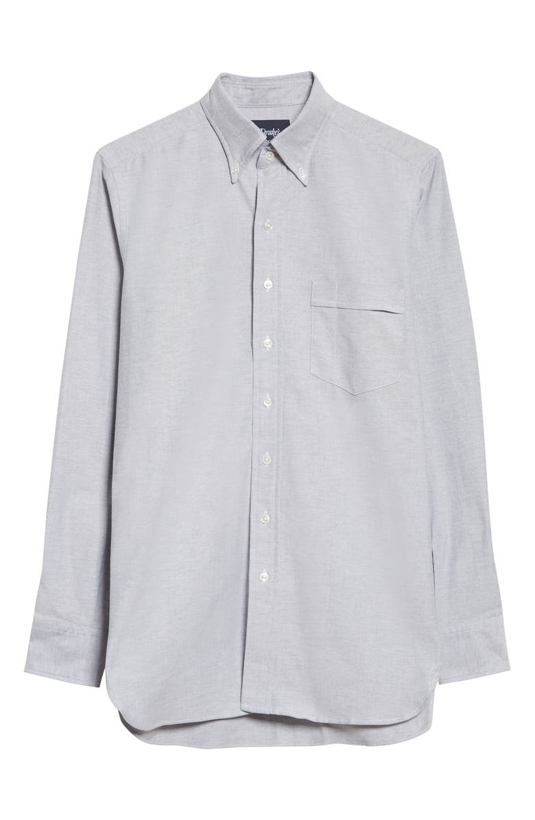 Drake's Oxford Cotton Button-Down Shirt, Alternate, color, 