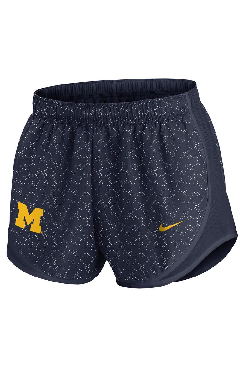 Women's Nike Navy Michigan Wolverines Tempo Pattern Dri-FIT Shorts, Alternate, color, Navy