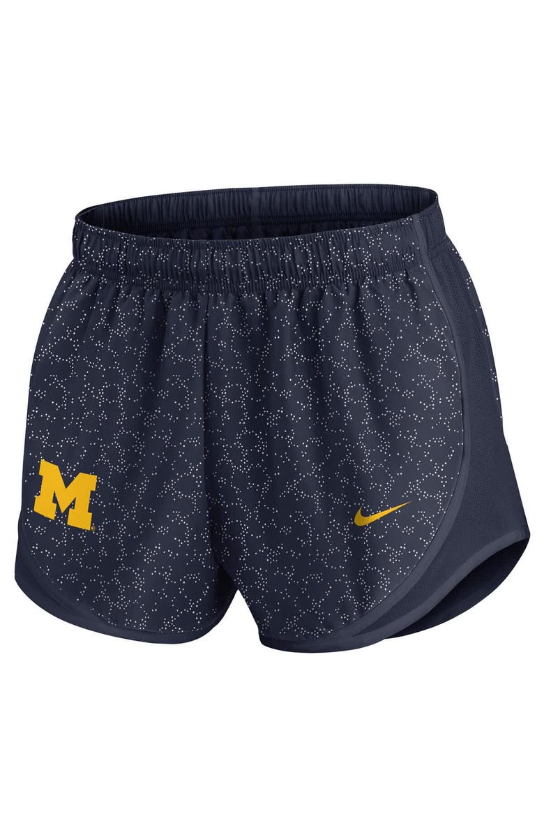 Nike Women's Nike Navy Michigan Wolverines Tempo Pattern Dri-FIT Shorts, Alternate, color, Navy