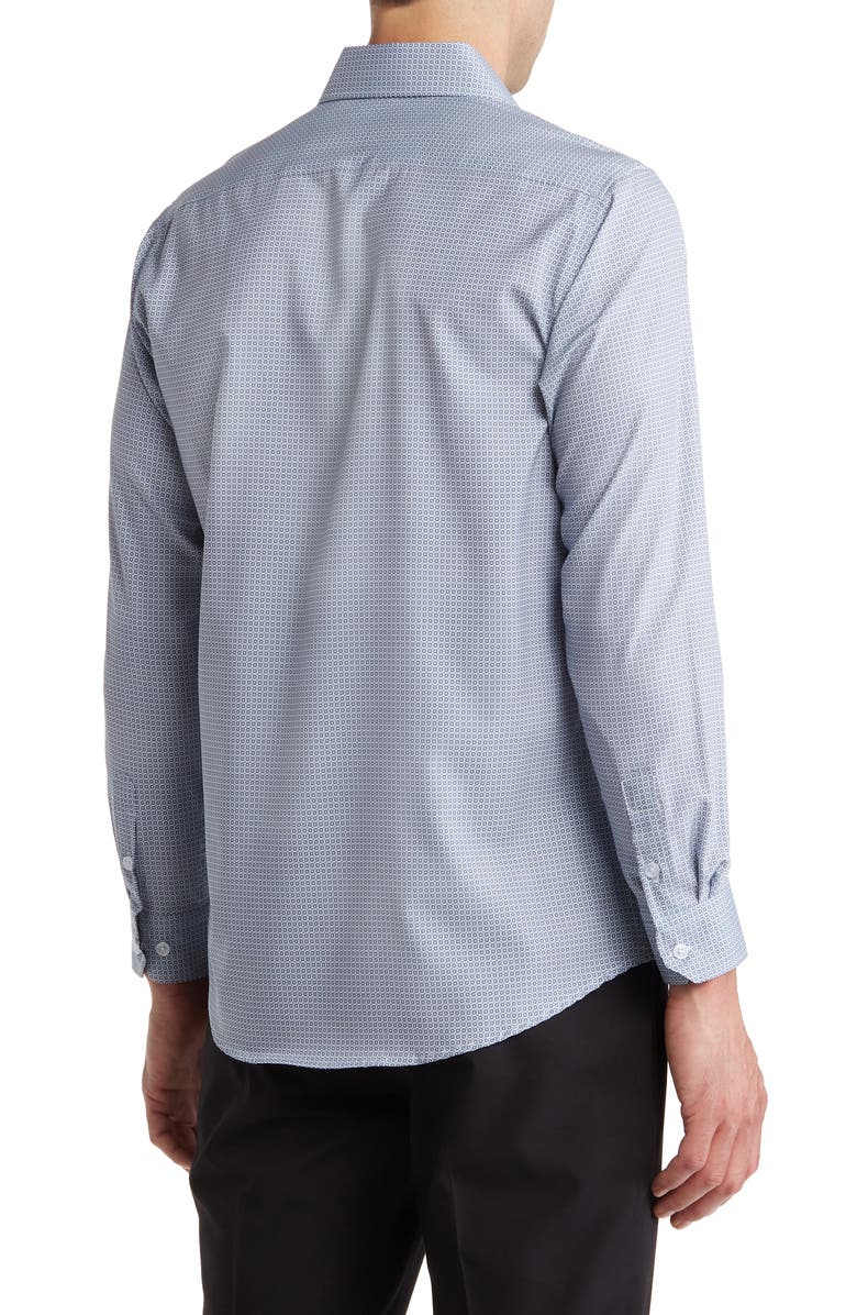 TOM BAINE Slim Fit Print Long Sleeve Button-Up Dress Shirt, Alternate, color,