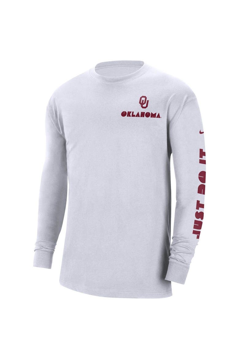 Men's Nike White Oklahoma Sooners Heritage Max 90 Long Sleeve T-Shirt, Alternate, color, White