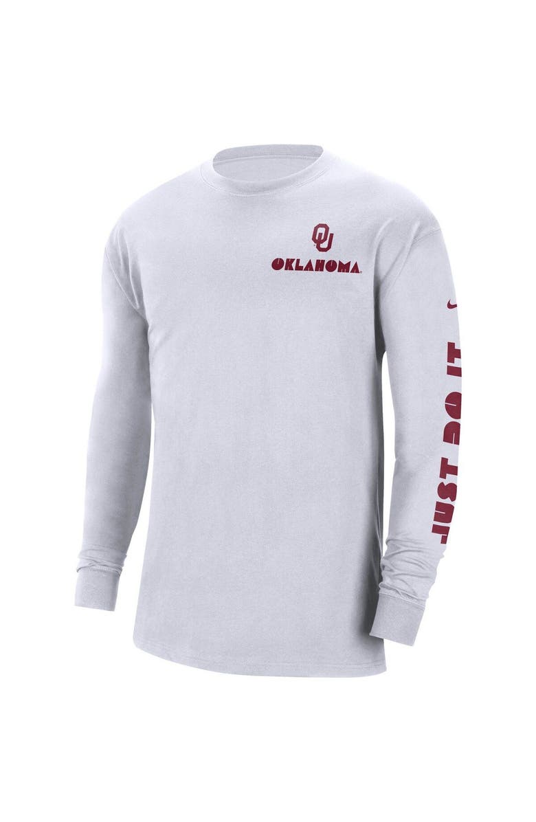 Nike Men's Nike White Oklahoma Sooners Heritage Max 90 Long Sleeve T-Shirt, Alternate, color, 