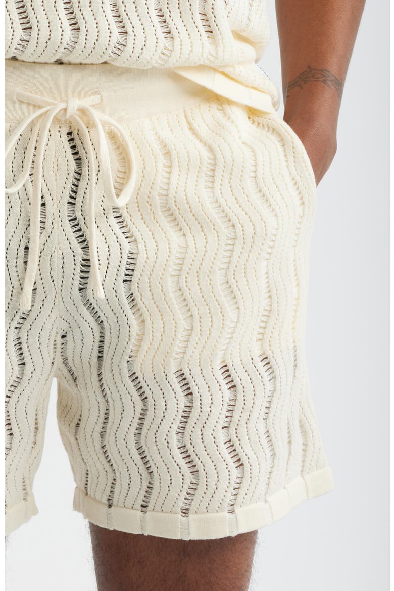 Oceanside Knit Drawstring Shorts, Alternate, color, BEIGE