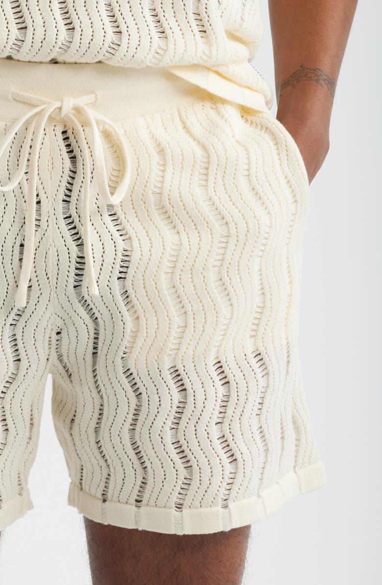 MAVRANS Oceanside Knit Drawstring Shorts, Alternate, color, Beige