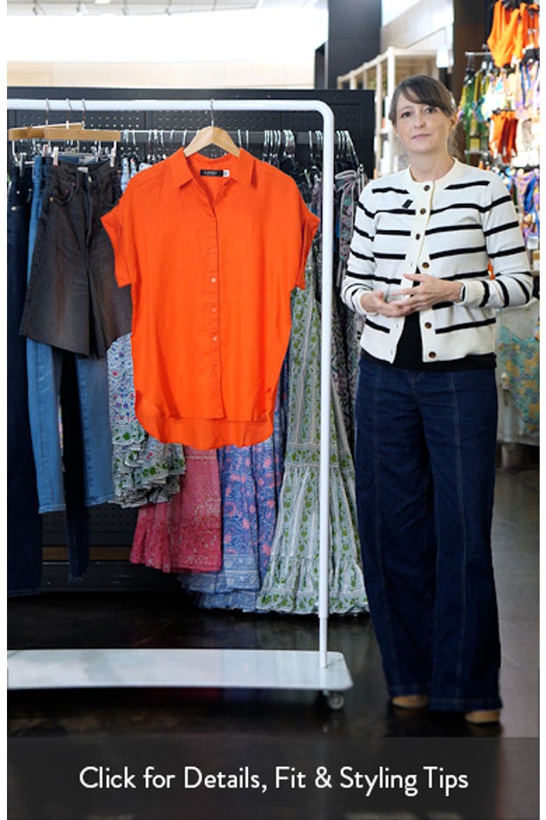 Short Sleeve Linen Button-Up Shirt video