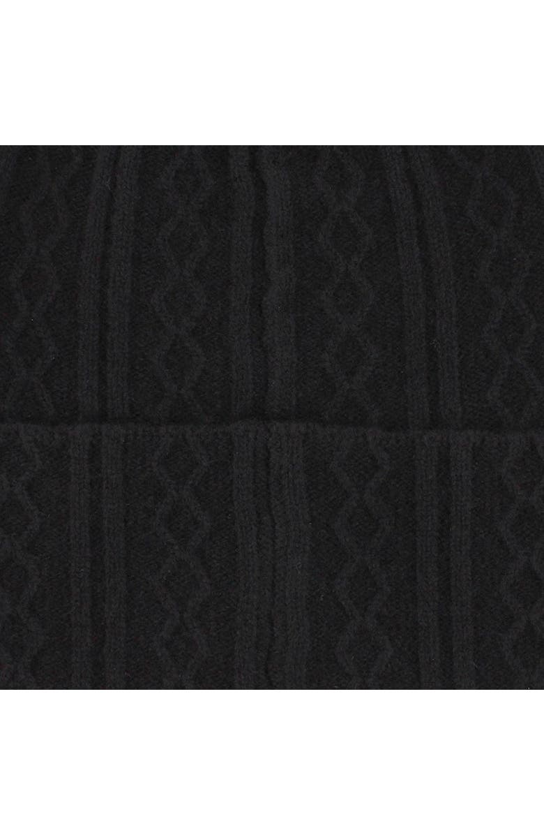 Trafalgar The Windsor Merino Wool Cable Knit Beanie, Alternate, color, Black
