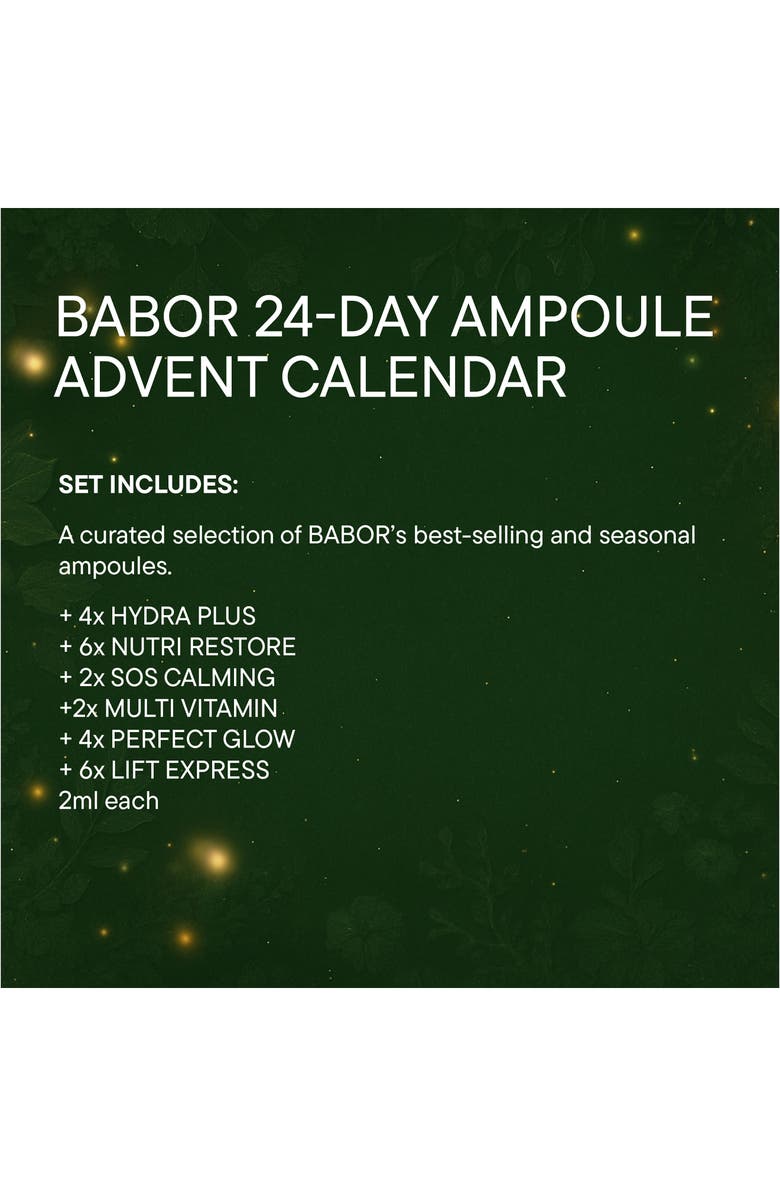 BABOR 24-Day Ampoule Advent Calendar $157 Value, Alternate, color,