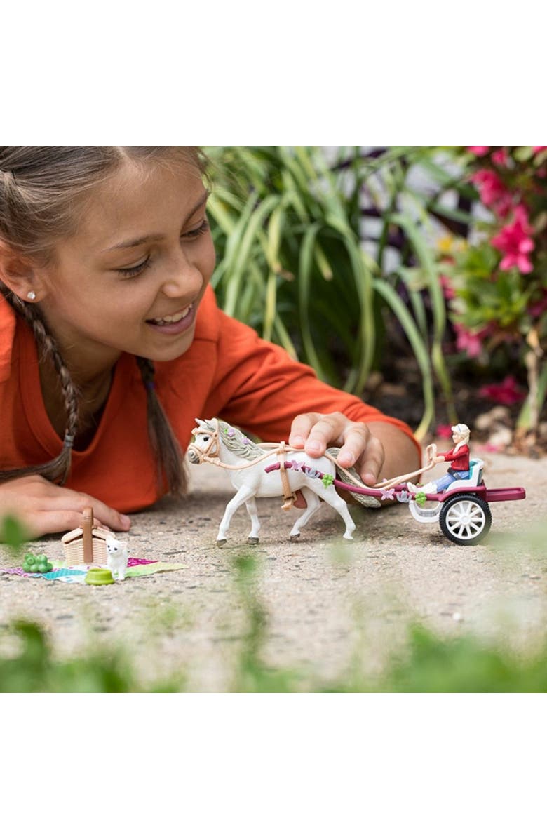 Schleich Horse Club, Small Carriage For The Big Horse Show Toy, Alternate, color, Multicolored