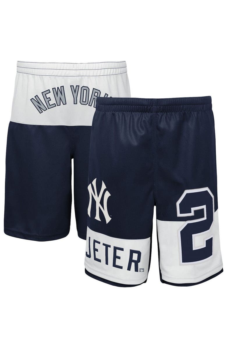 Outerstuff Youth Derek Jeter Navy New York Yankees Pandemonium Name & Number Shorts, Main, color, Navy