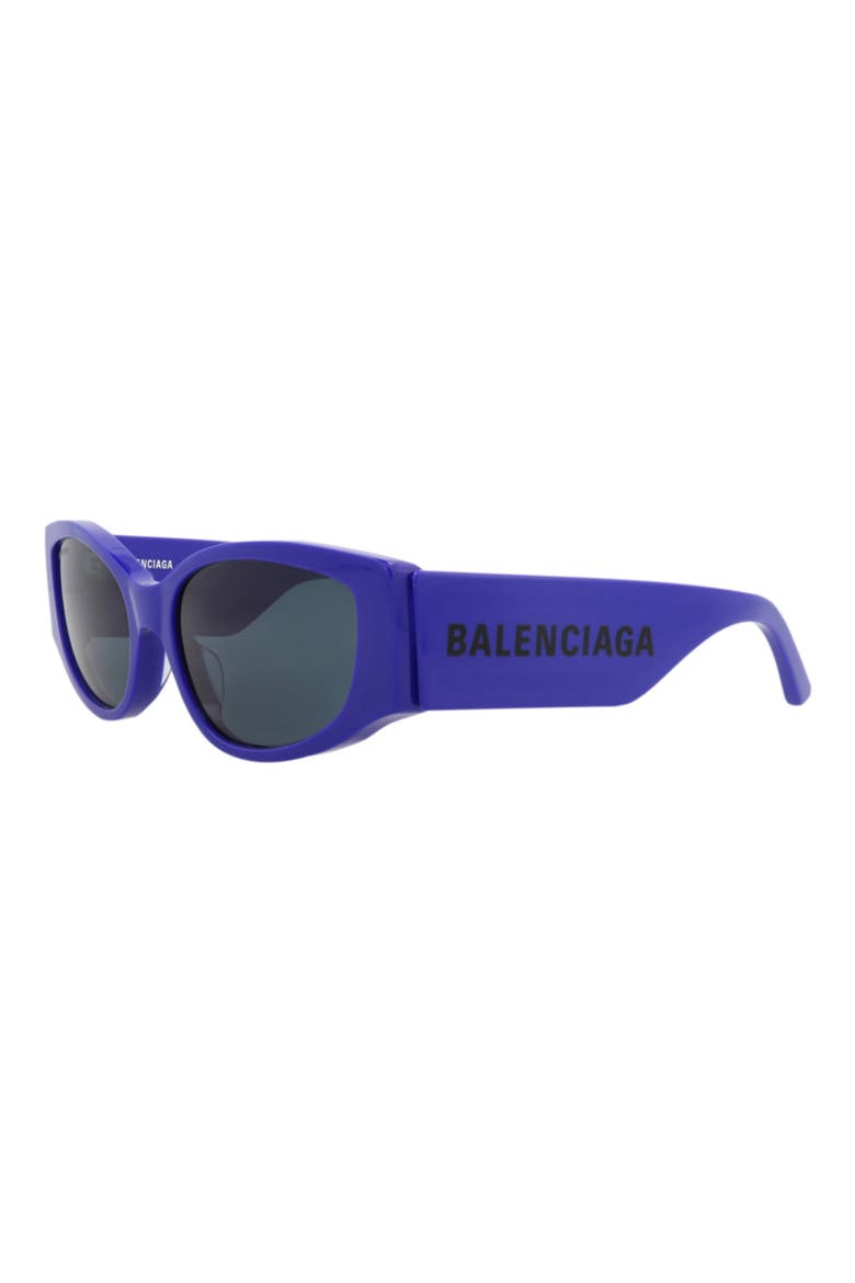 58mm Cat Eye Sunglasses, Alternate, color, BLUE BLUE BLUE