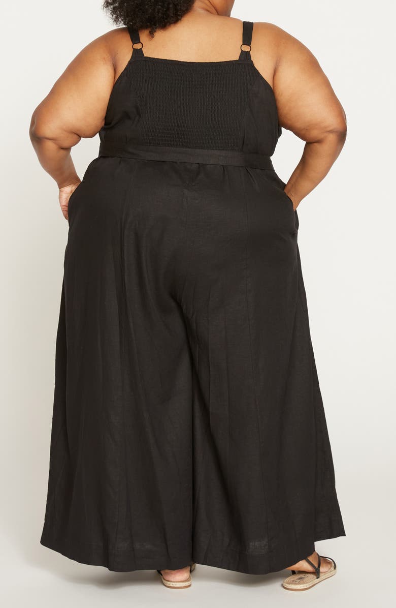 Universal Standard Promenade Sleeveless Linen Blend Jumpsuit, Alternate, color, 