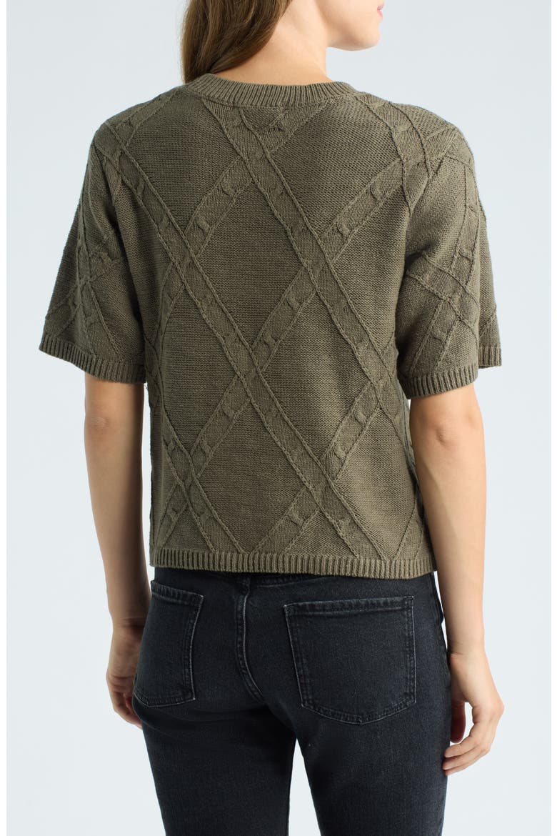 Diamond Stitch Sweater, Alternate, color, KALAMATA GREEN