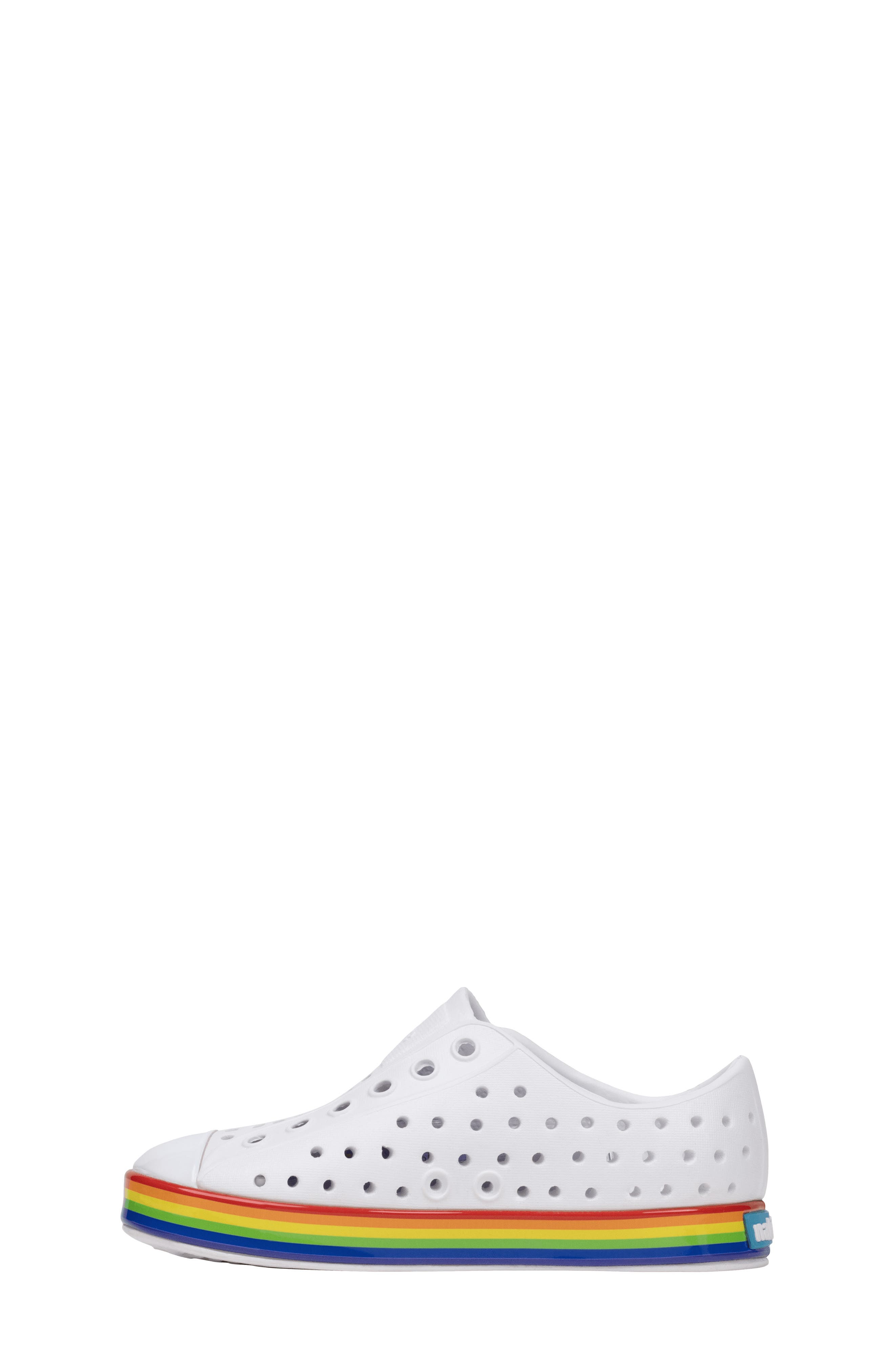 Kids' Jefferson Slip-On, Alternate, color, SHLWHT/ RAINBOW