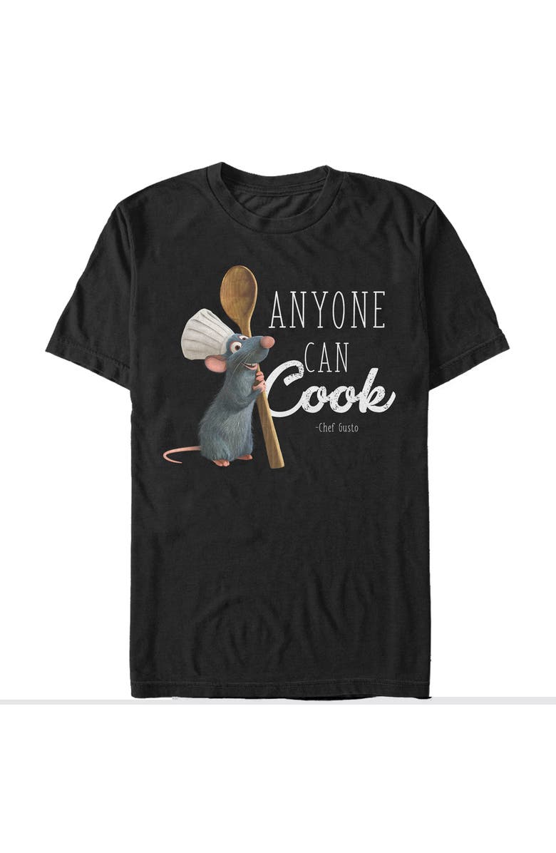Ratatouille Men's Ratatouille Anyone Can Cook Graphic T-Shirt, Alternate, color, Black