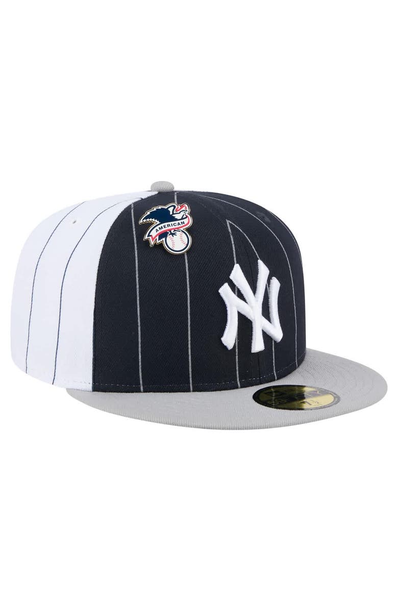 New Era Men's New Era  Navy New York Yankees Pinstripe 59FIFTY Fitted Hat, Alternate, color, 