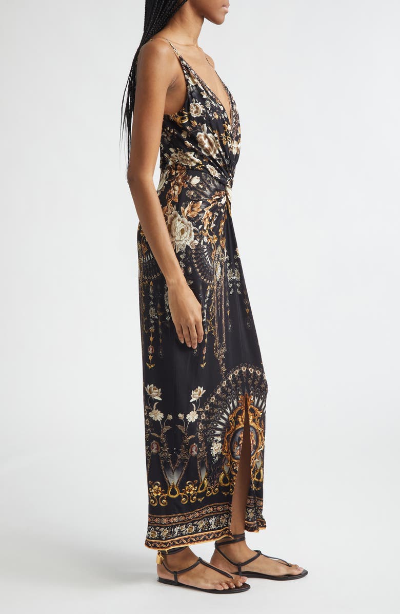 Camilla Flamenco Folklore Print Strappy Twist Front Jersey Maxi Dress, Alternate, color, Flamenco Folklore