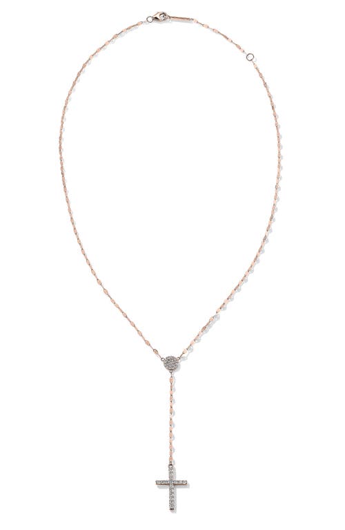 LANA LANA DIAMOND PAVÉ CROSS PENDANT NECKLACE