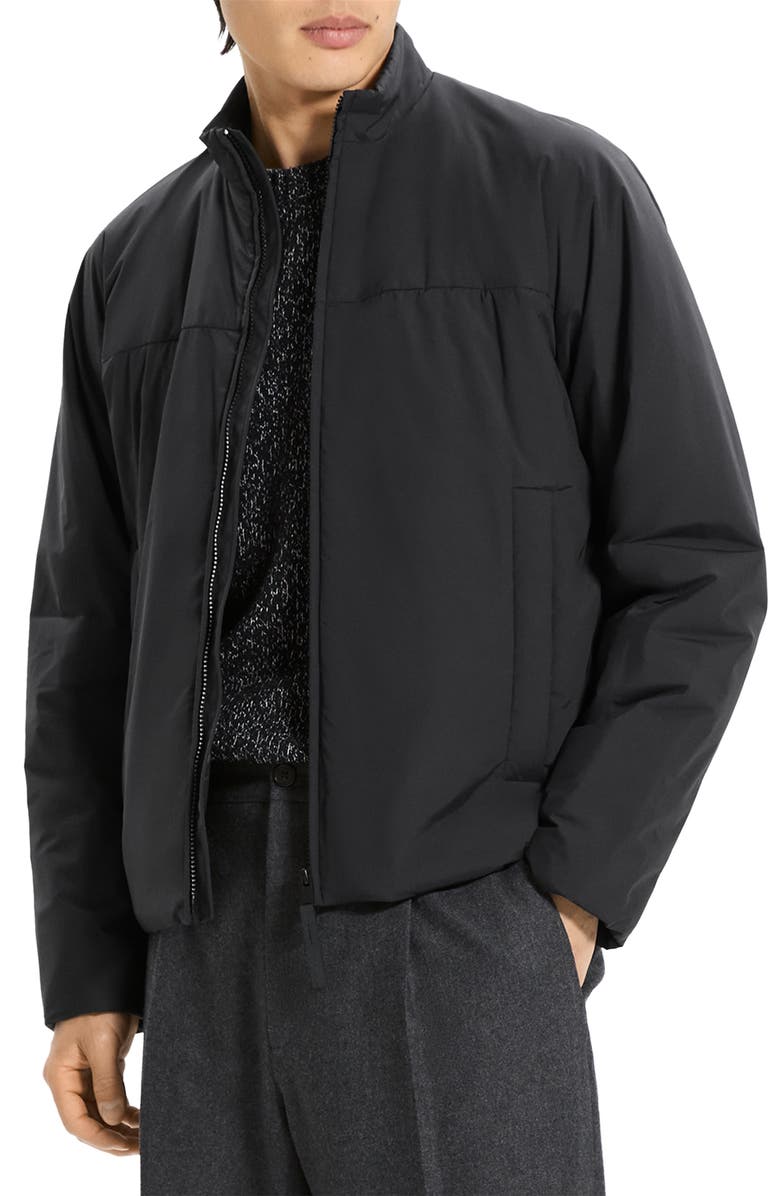 Theory Lightweight Zip-Up Jacket, Alternate, color, Black