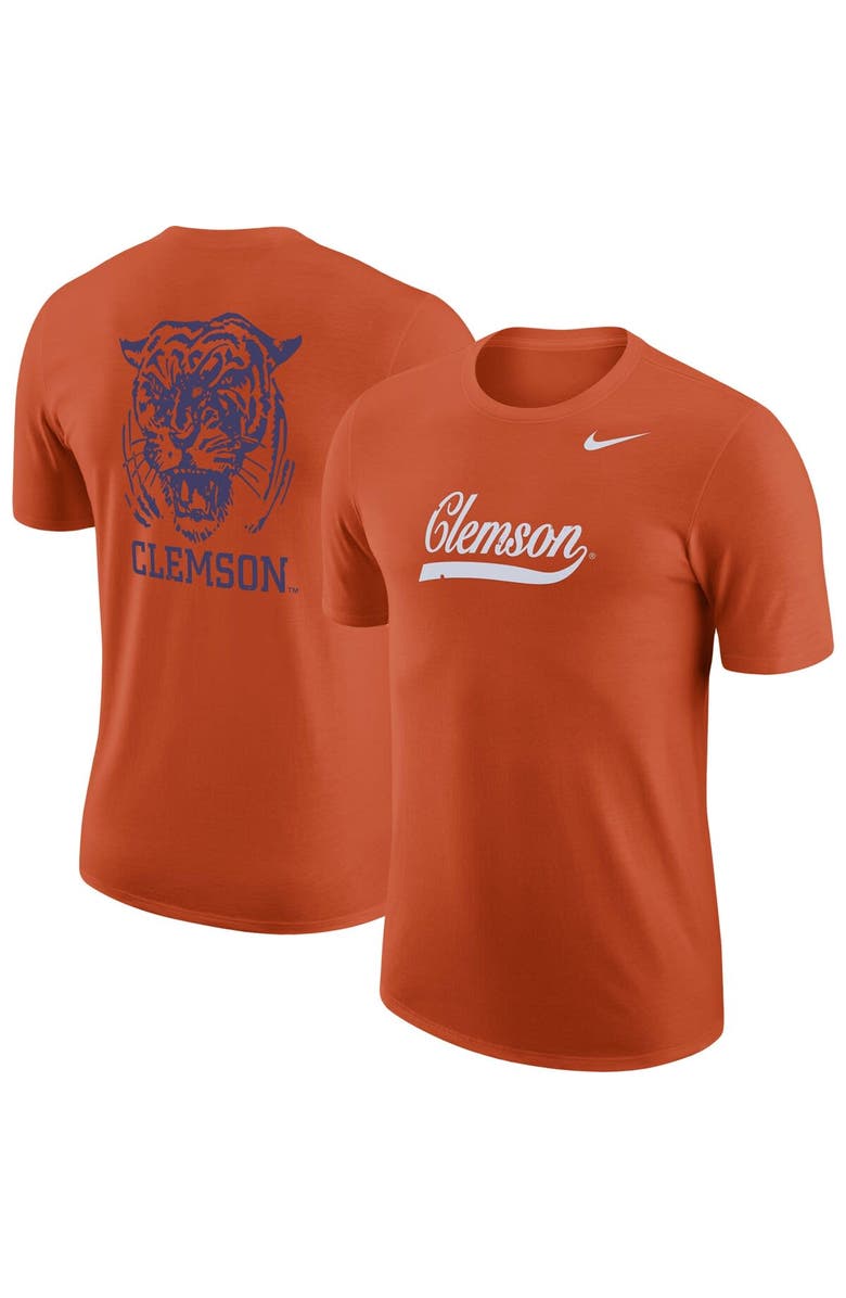 Nike Men's Nike Orange Clemson Tigers Distressed Print Cotton Vault T-Shirt, Alternate, color, 