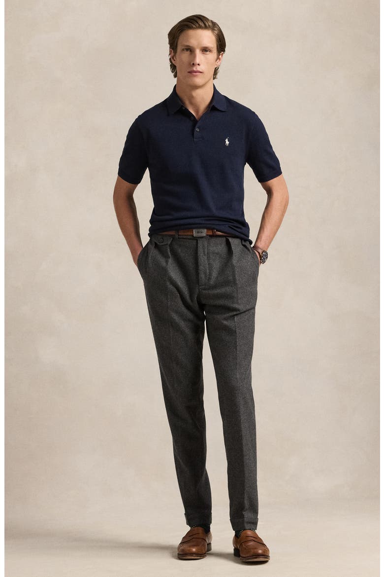 Regular Fit Cotton Polo Sweater, Alternate, color, HUNTER NAVY