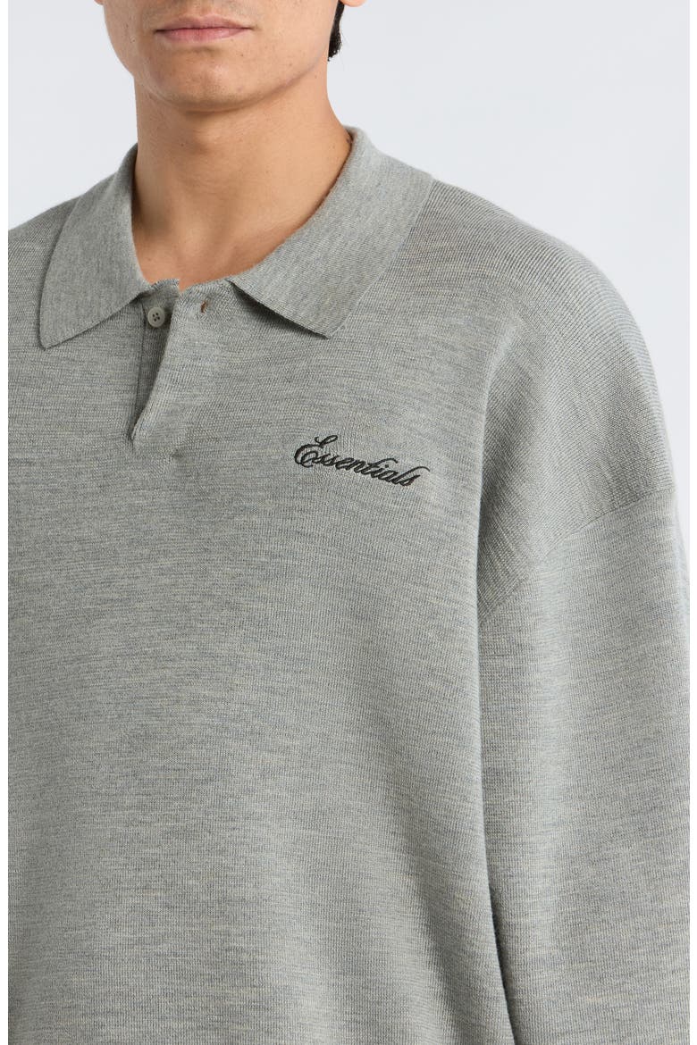 Signature Wool Polo Sweater, Alternate, color, CONCRETE HEATHER